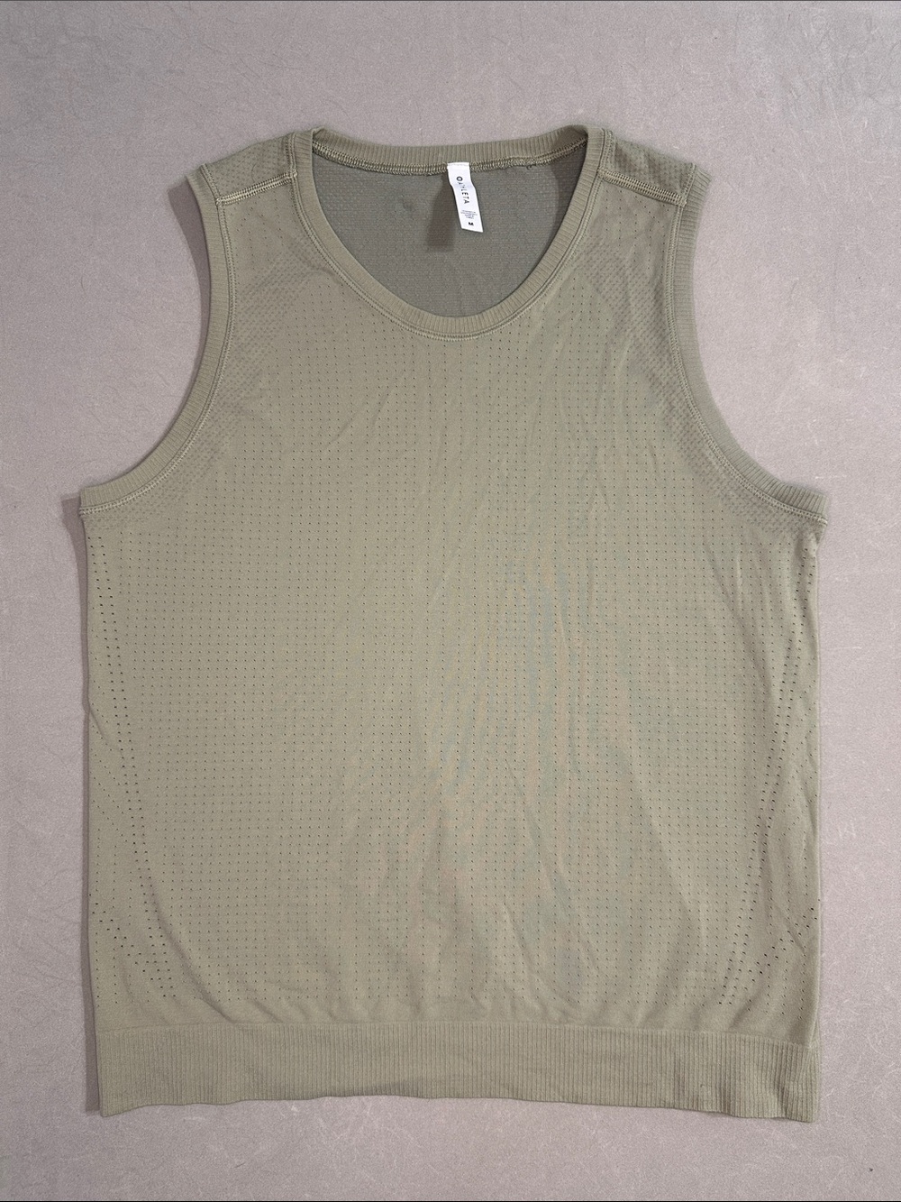 Athleta olive green seamless athletic tank top M